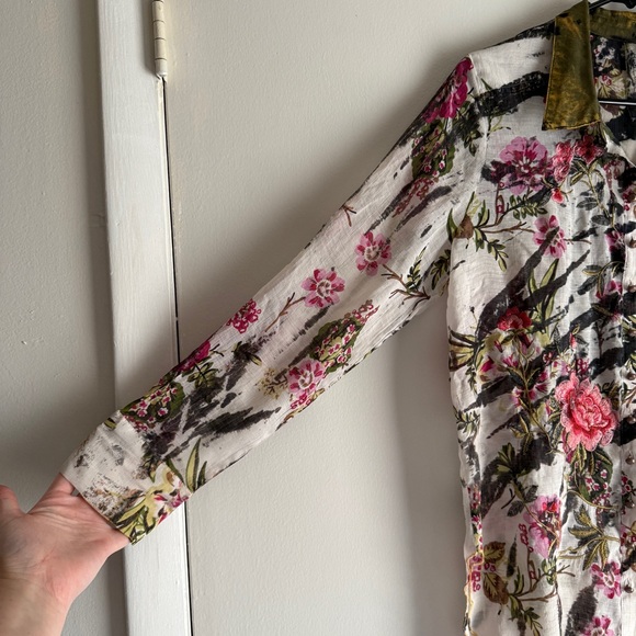 Aratta Silent Journey Meant To Keep Shirt Tunic Women’s Size Medium FLAWED - Picture 6 of 16